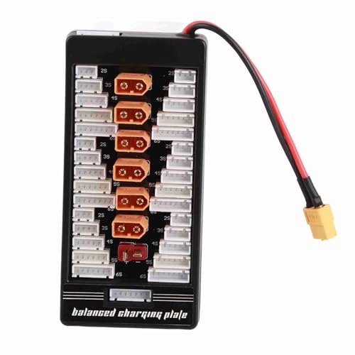 ANGGREK Parallele Ladeplatine Ausgeglichene Ladeplatte Lipo-Ladeplatine für 1-6 RC-Batterien 2S-6s mit XT60-Stecker Schneller Ladevergrößerungssicherheit von ANGGREK