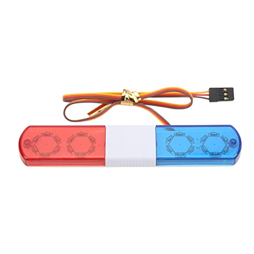 ANGGREK RC -Auto -LED Licht Blitzlicht für 1/8 1/10 RC Autos mit 4 Blinkenden Modi Simulierte Echte Autolichter Einfache Installation (Rotblau) von ANGGREK
