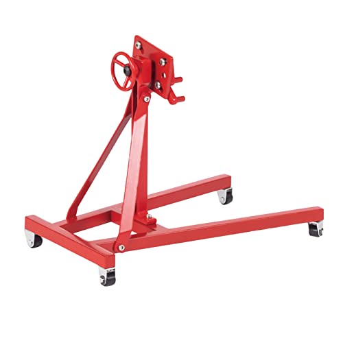 ANGGREK RC Motorbügel Lebensechter Dekorationsständer für 1/10 RC -Fahrzeuge mit 360 ° Rotierendem Metallrad -Aluminium Legierung Rot von ANGGREK