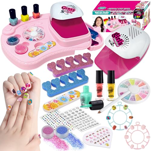 ANGREEL Kinder Nagelstudio Set für 3 6 7 8 9 10 12 Jahre Nagelset Mädchen mit Nageltrockner/Farben Quick-Dry Kindernagellack/Lagerbasis Nagelstudio Schminke Spielzeug Geschenke Geburtstag Weihnachten ANGREEL Kinder Nagelstudio Set für 3 6 7 8 9 10 12 Jahre Nagelset Mädchen mit Nageltrockner/Farben Quick-Dry Kindernagellack/Lagerbasis Nagelstudio Schminke Spielzeug Geschenke Geburtstag Weihnachten von ANGREEL