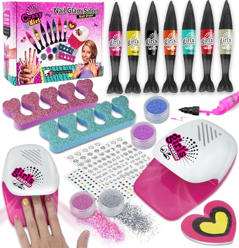 ANGREEL Nagelset Kinder Nagelstudio Set für 3 6 7 8 9 10 12 Jahre Mädchen mit Nageltrockner/Farben Quick-Dry Kindernagellack/Lagerbasis Nagelstudio Schminke Spielzeug Geschenke Geburtstag Weihnachten ANGREEL Nagelset Kinder Nagelstudio Set für 3 6 7 8 9 10 12 Jahre Mädchen mit Nageltrockner/Farben Quick-Dry Kindernagellack/Lagerbasis Nagelstudio Schminke Spielzeug Geschenke Geburtstag Weihnachten von ANGREEL