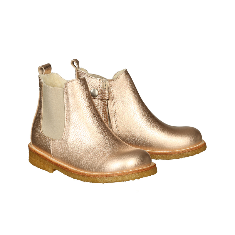 Chelsea-Boots NARROW gefüttert in light copper/beige von ANGULUS
