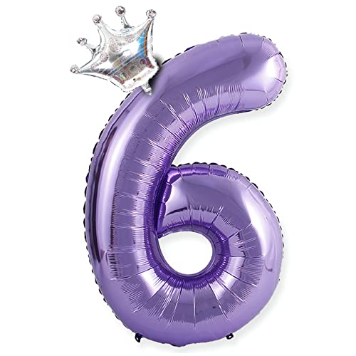 40 Zoll 0-9 XXL Zahlen Luftballon, 100 cm lila Riesen Geburtstagsdeko Zahl 6 Folien Helium Ballon, Folienballon für Junge Mädchen 6. Geburtstag, Hochzeit, Jubiläum Party Dekoration 40 Zoll 0-9 XXL Zahlen Luftballon, 100 cm lila Riesen Geburtstagsdeko Zahl 6 Folien Helium Ballon, Folienballon für Junge Mädchen 6. Geburtstag, Hochzeit, Jubiläum Party Dekoration von ANICEMOON
