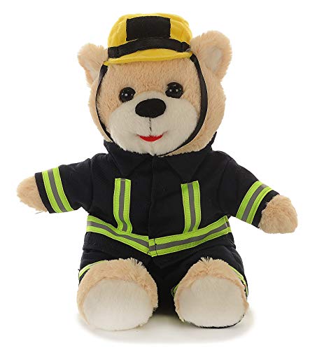 Euro Souvenirs Kuscheltier Bär aus Plüsch | Plüschbär in verschiedenen Motiven | weiches Stofftier | Feuerwehrmann Polizist Arzt (Bär Feuerwehrmann) von ANICEMOON