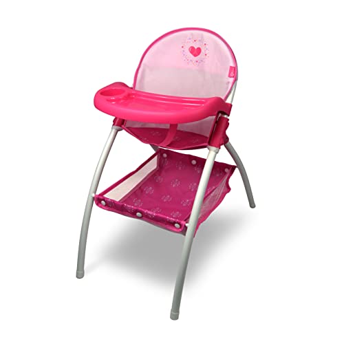 ANIVIA Baby Doll Hochstuhl, Hochstuhl für Puppen bis 16'', Rosa ANIVIA Baby Doll Hochstuhl, Hochstuhl für Puppen bis 16'', Rosa von ANIVIA