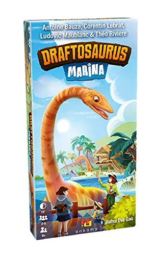 Ankama Draftosaurus: Marina - Füge deinem Park neue Dino-Meeples hinzu, neue Möglichkeiten, Punkte zu sammeln, mit oder ohne Aerial Show Erweiterung zu spielen | 2-5 Spieler, 15-20 Minuten, ab 8 von ANKAMA