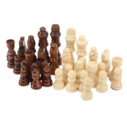 32 stücke Schachfiguren aus Holz, lackierte Holz schachfiguren mit Filz gleiter beinhaltet Nicht Schachbrett tragbare schachfiguren markante Figuren aus Holz mit Filz beklebt von ANKROYU