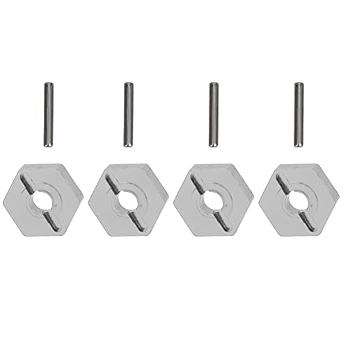 ANKROYU 4 PCs Aluminiumlegierung WHREE HEX Mount -Upgrade -Zubehör für LC 1 14 Truck Haltbar präzise fit blau silberte rot optional (Silber) von ANKROYU