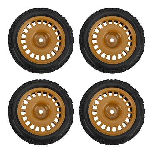 ANKROYU 4 Stück RC-Car-Radreifen, 12 mm Sechskant-RC-Reifen aus Kunststoff, Ersatz-RC-Car-Reifen, RC-Gummireifen, RC-Zubehör für Flache Sportwagen (01) von ANKROYU