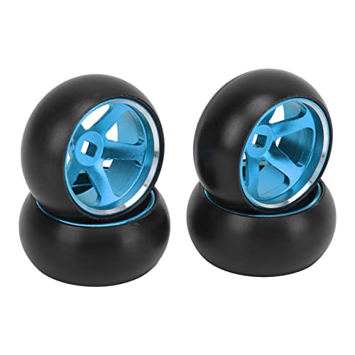 ANKROYU 4 Stück RC-Car-Reifen und Felgen, Mini-Drift-RC-Car-Reifen und Felge, Ersatz-RC-Car-Reifen, ferngesteuerte Autoreifen für ferngesteuertes Auto (Blau) von ANKROYU