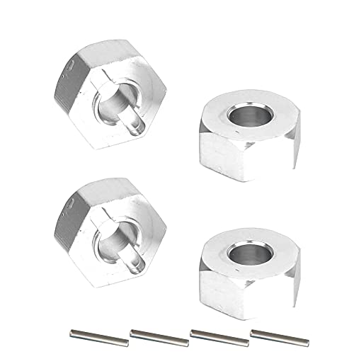 ANKROYU Aluminiumlegierung 5,5 mm RC -Hex -Mount -Anschluss -Upgrade -Teile für Wltoys RC 1:10 Off Road Vehicle (Silber K949-009s) von ANKROYU