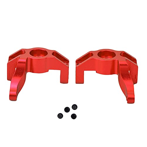 ANKROYU Aluminiumlegierung Lenkrad Rad Nabenträger Links rechts CNC Präzisionsbearbeitete Upgrade -Zubehör für Wltoys 110 K949 RC -Autoteile langlebig Robustes exquisites Erscheinungsbild (Rot) von ANKROYU
