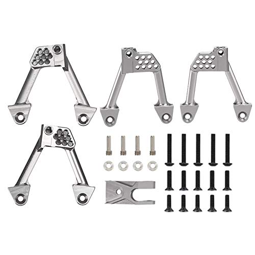 ANKROYU Aluminiumlegierung RC Stoßdämpfer Stütze Ständer Heck -Stoßturm -Mount -Hochleistungs -Upgrade Teil für axiale SCX10 II 90046 90047 RC Crawler Car Accessoires Silber 58g 4p ANKROYU Aluminiumlegierung RC Stoßdämpfer Stütze Ständer Heck -Stoßturm -Mount -Hochleistungs -Upgrade Teil für axiale SCX10 II 90046 90047 RC Crawler Car Accessoires Silber 58g 4p von ANKROYU