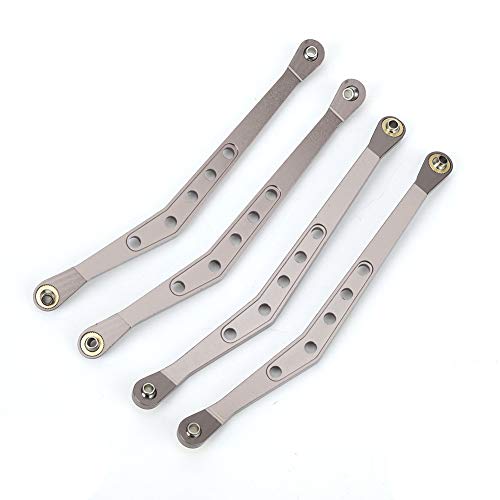 ANKROYU Aluminiumlegierung obere Suspensionsverknüpfungen RC -Autozubehör Präzision CNC -Bearbeitung Langlebiger robuster Leistung Upgrade für 1/10 Axial 90018 RC Crawler Black Red (Du färbte) von ANKROYU