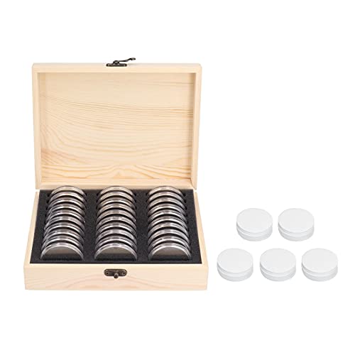 ANKROYU Aufbewahrungsbox für Gedenkmünzen mit 30 Fächern, hochwertige Münzsammelbox aus Massivholz mit Schutzeinsätzen und Verstellbarer Polsterung für Münzsammler, Home-Office-Display, ANKROYU Aufbewahrungsbox für Gedenkmünzen mit 30 Fächern, hochwertige Münzsammelbox aus Massivholz mit Schutzeinsätzen und Verstellbarer Polsterung für Münzsammler, Home-Office-Display, von ANKROYU