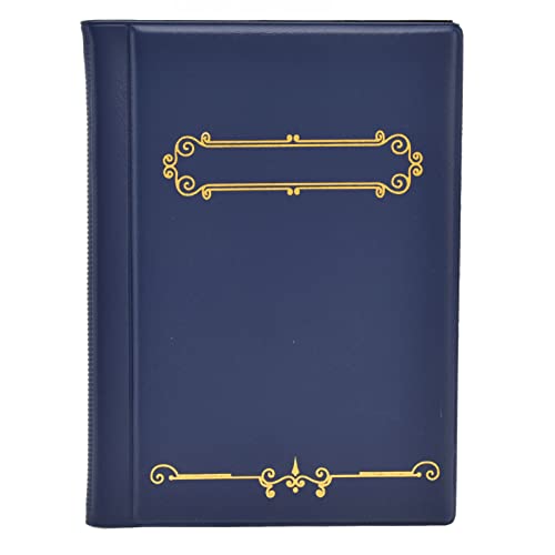 ANKROYU Coin Collection Book große Kapazität Anti -Schlupf -wasserdichte Münzhalteralbum mit 120 Taschen aus Ultra -transparentem Film und PU für Sammler und Enthusiasten (Blau) von ANKROYU