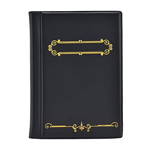 ANKROYU Coin Collection Book große Kapazität Anti -Schlupf -wasserdichte Münzhalteralbum mit 120 Taschen aus Ultra -transparentem Film und PU für Sammler und Enthusiasten (Schwarz) von ANKROYU