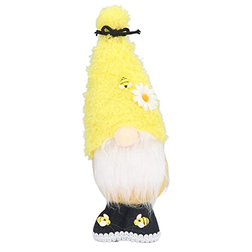 ANKROYU Gesichtliche Plüsch -Gnom -Puppe mit Sonnenblumen Süßes Home ation für Osterhochzeits Geburtstagsfeier Weichgefüllte Spielzeug Maskottchen (Gelb) von ANKROYU