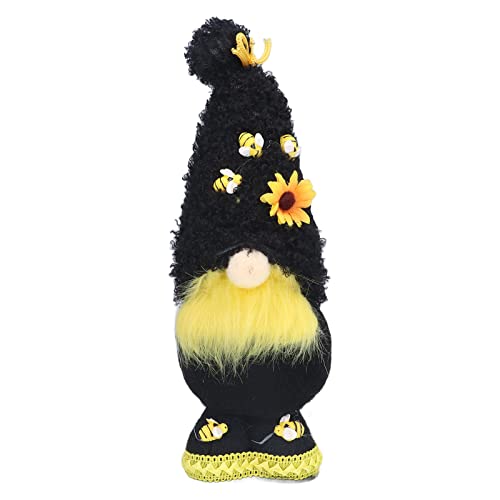 ANKROYU Gesichtliche Plüsch -Gnom -Puppe mit Sonnenblumen Süßes Home ation für Osterhochzeits Geburtstagsfeier Weichgefüllte Spielzeug Maskottchen (Schwarz) von ANKROYU