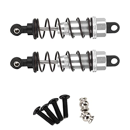 ANKROYU Hochleistungs -RC -Schockdämpfer Langlebiger Aluminium -Legierungs -Upgrade -Teile für Wltoys K949 1/10 Off Straße Fernbedienung Auto Blau Silber 83 mm 2pcs (Silber K949-010s) von ANKROYU