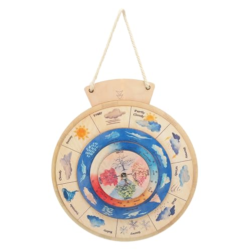 ANKROYU Kinder Kognitive Kalender Uhr Wetter Wolkensaison Temperatur Frühes Lernen Pädagogische Spielzeug Interaktives Lernwerkzeug für Kinder langlebig materielles Holzdesign ANKROYU Kinder Kognitive Kalender Uhr Wetter Wolkensaison Temperatur Frühes Lernen Pädagogische Spielzeug Interaktives Lernwerkzeug für Kinder langlebig materielles Holzdesign von ANKROYU