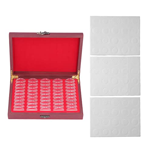 ANKROYU Münzhalter Münzhülle Münzkapsel Vintage Holzmünzen Aufbewahrungsbox mit transparenter Schutzhülle für Münzsammlungs -Geschenkverleihzeremonien Business Geschenke Dunkelrotes ANKROYU Münzhalter Münzhülle Münzkapsel Vintage Holzmünzen Aufbewahrungsbox mit transparenter Schutzhülle für Münzsammlungs -Geschenkverleihzeremonien Business Geschenke Dunkelrotes von ANKROYU