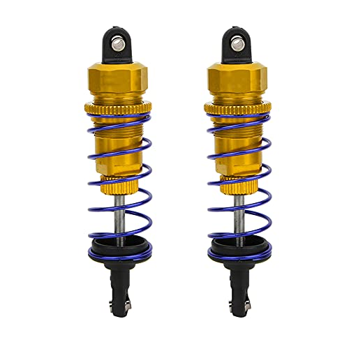ANKROYU RC -Auto -Stoßdämpfer Hochleistungs Öldruck Einstellbarer vorderer Stoßdämpfer -Upgrade -Teile für ZD Racing 7358 1/10 Skala RC Buggy Truggy Truck rot blau orange goldene 2pcs (Gold) von ANKROYU