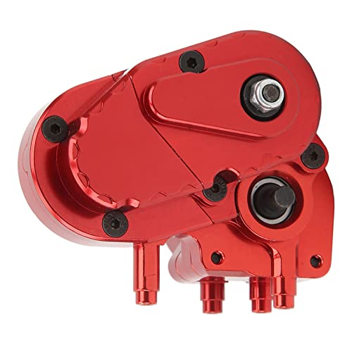 ANKROYU RC-Car-Getriebe, RC-Car-Getriebe aus Aluminiumlegierung, RC-Car-Mittelgetriebe, RC-CAR-Getriebegehäuse mit integriertem Metallgetriebe für RC-Car (Rot) von ANKROYU