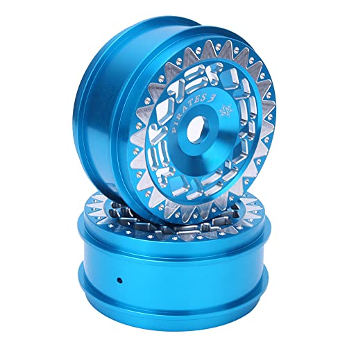 ANKROYU RC Car Wheel Hubs Aluminiumlegierung Langlebiger Hochleistungs -Leichtgewicht einfach für 1/8 Drifting Car Schwarzblau 2pcs 90 mm (Blau) von ANKROYU
