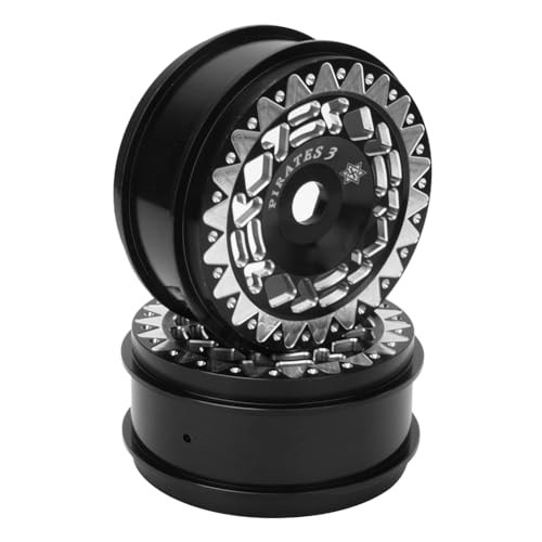 ANKROYU RC Car Wheel Hubs Aluminiumlegierung Langlebiger Hochleistungs -Leichtgewicht einfach für 1/8 Drifting Car Schwarzblau 2pcs 90 mm (Schwarz) von ANKROYU