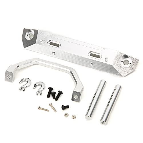 ANKROYU RC Front Stoßstange Aluminiumlegierung Hochleistungs -Upgrade -Teil für RGT 1/10 Truck Off Road Rock Cruiser EX86100 Silber Schwarz Optionales haltbares Leichtgewicht Easy (Silber R86025s) von ANKROYU