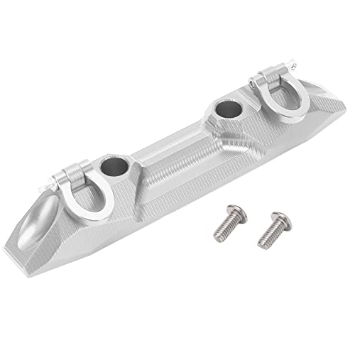 ANKROYU RC-Frontstoßstange, Aluminium-Frontstoßstange, ferngesteuerte Auto-Frontstoßstange, RC-Fahrzeug-Frontstoßstange, RC-Car-Zubehör mit U-Haken für RC-Car (Silber) von ANKROYU