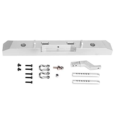 ANKROYU RC Heck Stoßstangenschutz Hochwertiges Aluminium -Legierungs -Upgrade -Teile für RGT 1/10 LKW Overland Rock Cruiser EX86100 Schwarz Silver Leichtgewicht Langlebig (Silber B-R86026s) von ANKROYU