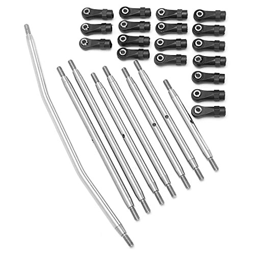 ANKROYU RC Metal Link Set Hochleistungsstock -Lenkschatzstangen für Edelstahl für axiale RBX10 Ryft Upgrade Kit Silber Black 220g ANKROYU RC Metal Link Set Hochleistungsstock -Lenkschatzstangen für Edelstahl für axiale RBX10 Ryft Upgrade Kit Silber Black 220g von ANKROYU