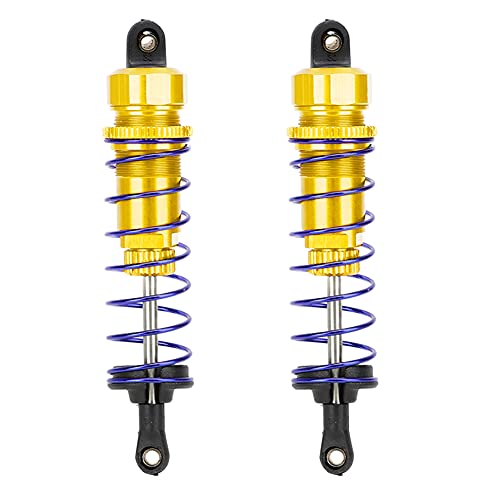 ANKROYU RC -Stoßdämpfer -Upgrade -Teile Hochleistungsverstellbarer Öldruckfeder Heck -Stoßdämpfer für ZD Racing 7358 1/10 RC -Auto Aluminiumlegierung Rot Blau Orange Goldene 2pcs (Gold) von ANKROYU