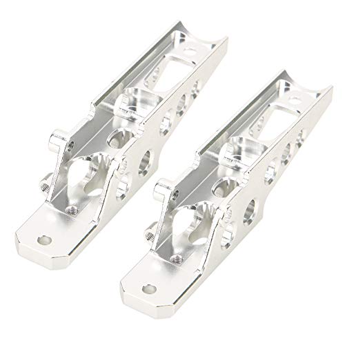 ANKROYU RC -Stoßfassungsstücke Kit Hochleistungsfront Heckwelle Upgrade Teile Langlebige CNC -Aluminiumlegierung für axiale RR10 90048 Wraith 1/10 RC Crawler Car Black Silver 2pcs (Silber) von ANKROYU