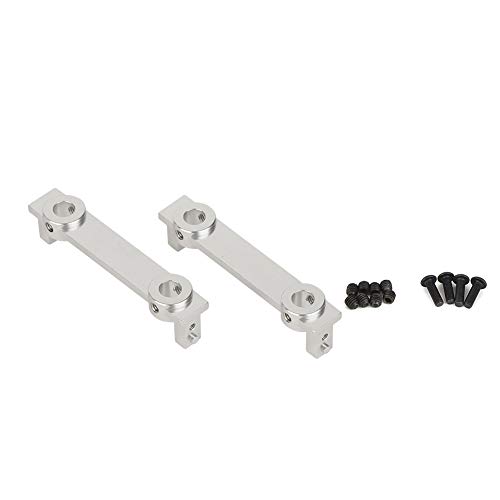 ANKROYU RGT 1/10 Rock Cruiser EX86100 RC Buggy Truck vorderen Stoßfänger Anti -Kollisionsplatte Feste Upgrade Aluminiumlegierung Silber Black 2pcs (Silber R86019s) von ANKROYU