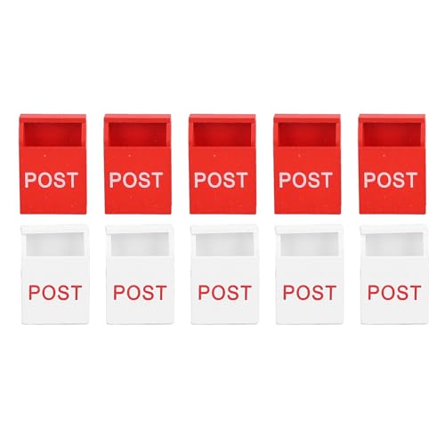 Ative Mailbox Outdoor Holz Miniatur Mailbox handgefertigt Kinder Spielzeughaus ation für Kinder im Freien im Freien Weiß und Rot von 10 Ative Mailbox Outdoor Holz Miniatur Mailbox handgefertigt Kinder Spielzeughaus ation für Kinder im Freien im Freien Weiß und Rot von 10 von ANKROYU