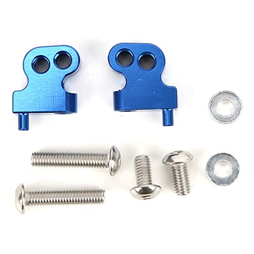 Einstellbare Aluminiumlegierung vordere Dämpfer Montage CNC Präzisionsbearbeitete Anodierte Oberfläche Langlebige RC -Auto -Ersatzteile für 1/10 CC01 Black Blue 2 PCs (Blau) von ANKROYU