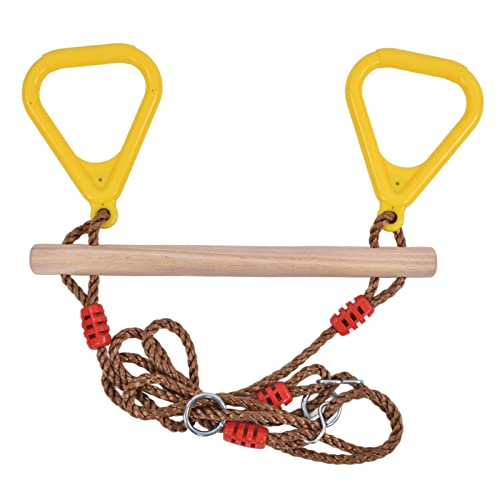 Heavy Duty Trapez Holzstock Kinder Schwung Ring Ring Hochfestes Trapezbar für Garten Innenhof Langlebige Kunststoffholz gelb 45 cm Heavy Duty Trapez Holzstock Kinder Schwung Ring Ring Hochfestes Trapezbar für Garten Innenhof Langlebige Kunststoffholz gelb 45 cm von ANKROYU