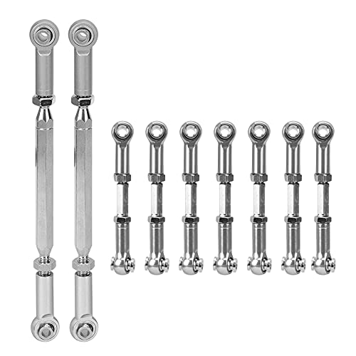 RC -Spurstange Set hochwertiger CNC -Präzisionsbearbeitung langlebiger Aluminiumlegierung Ersatzteile für WL -Spielzeuge 1/10 K949 RC -Autospielzeugzubehör Blau Silber 9 PCs (Silber K949-015s) von ANKROYU
