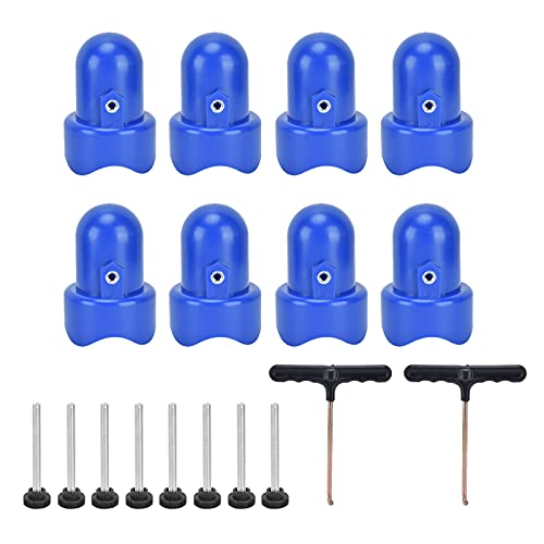 Trampolin -Gehäusepolkappe Kit Langlebige hochwertige Trampolin -Sicherheitszubehör für Trampolinsicherheitsnetzinstallation Blau und Schwarz von ANKROYU