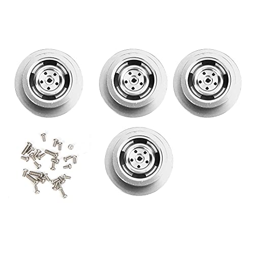 Upgrade-Zubehör für Metallfelgen von RC-Cars, hochwertig, CNC-gefräst, langlebig, eloxierte Oberfläche, perfekte Passform für MN D90, MN99, MN91, FJ45, Farbe Silber/Schwarz/Titan, (Silber MN-027s) Upgrade-Zubehör für Metallfelgen von RC-Cars, hochwertig, CNC-gefräst, langlebig, eloxierte Oberfläche, perfekte Passform für MN D90, MN99, MN91, FJ45, Farbe Silber/Schwarz/Titan, (Silber MN-027s) von ANKROYU