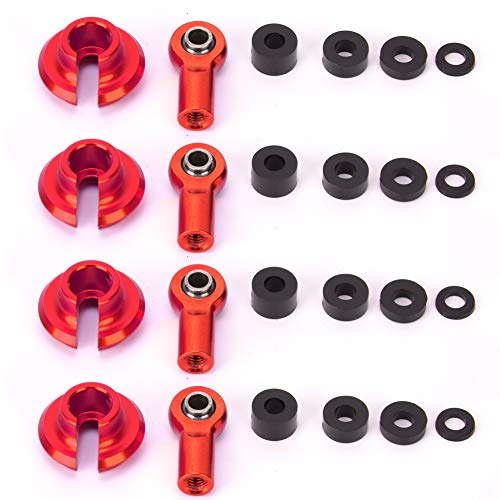 Verbindungsstange Endkugelgelenk RC Ersatzteile Zubehör für 1/10 ECX 2 Radantrieb RC -Auto -Upgrade Aluminiumlegierung Kunststoffmaterial Schwarz Blau Rot (Rote ECX1038R) von ANKROYU