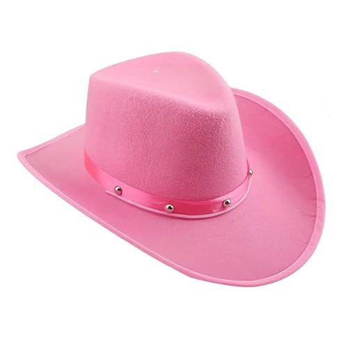 ANMITI Atmungsaktive Partyhutschmerzen Verstellbare Bandbande Weiße Farbe Western Themenparty Outdoor Unisex Cowboy Hüte Mit Strasssteinen von ANMITI