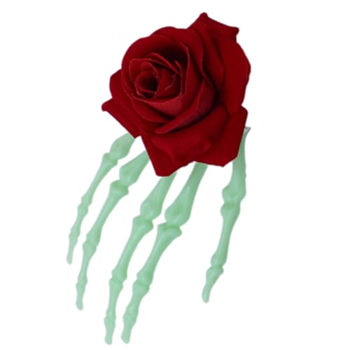 ANMITI Augenfangen Schädel Palmen Kopfstück Mit Spitzenrosen Halloween Haarclip Plastik Haarzubehör Für Kostümpartys Verstellbare Kostüm Haarnadel ANMITI Augenfangen Schädel Palmen Kopfstück Mit Spitzenrosen Halloween Haarclip Plastik Haarzubehör Für Kostümpartys Verstellbare Kostüm Haarnadel von ANMITI