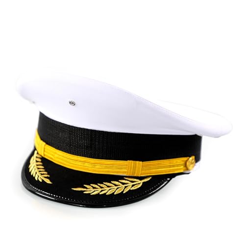 ANMITI Big Grimmed Waffel Guard Für Halloween Fashion Flight Maskerade Captain Kostümhut Erwachsene Themenparty ANMITI Big Grimmed Waffel Guard Für Halloween Fashion Flight Maskerade Captain Kostümhut Erwachsene Themenparty von ANMITI