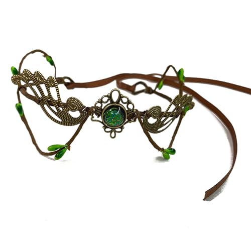 ANMITI Elegante Strasssteine Fairylike Stirnband Mittelalterlich Inspiriertes Circlet Für Cosplay Kostümversorgung Festival Feierlichkeiten Renaissances Festival Kostüm Schmuck Schmuck von ANMITI