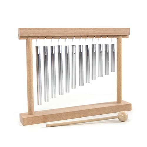 ANMITI Holzpercussionstisch Chimes Spielzeug Mit 12 Metalltönen Für Musikalische Erkundungen Und Sensorische Entwicklung Von Percussion Instrument Für Kleinkind von ANMITI