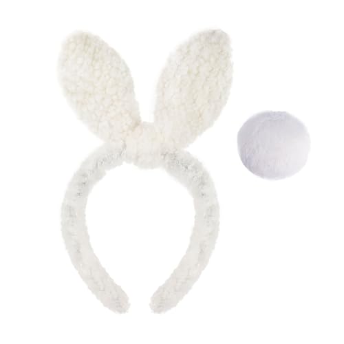 ANMITI Kaninchen Cosplay Make Up Stirnband Süße Pelzohr Easters Kopfbedecke Haarbänder Kopfbedecke Haarbänder Geburtstagsfeier ANMITI Kaninchen Cosplay Make Up Stirnband Süße Pelzohr Easters Kopfbedecke Haarbänder Kopfbedecke Haarbänder Geburtstagsfeier von ANMITI